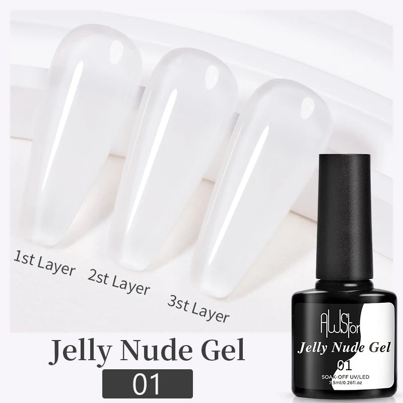 AWStorG 15ML Nail Tips Glue Gel For Falses Nail Tips Fast Extension 3 IN 1 Function Nails Art Transparent Gel Polish Soak Off UV
