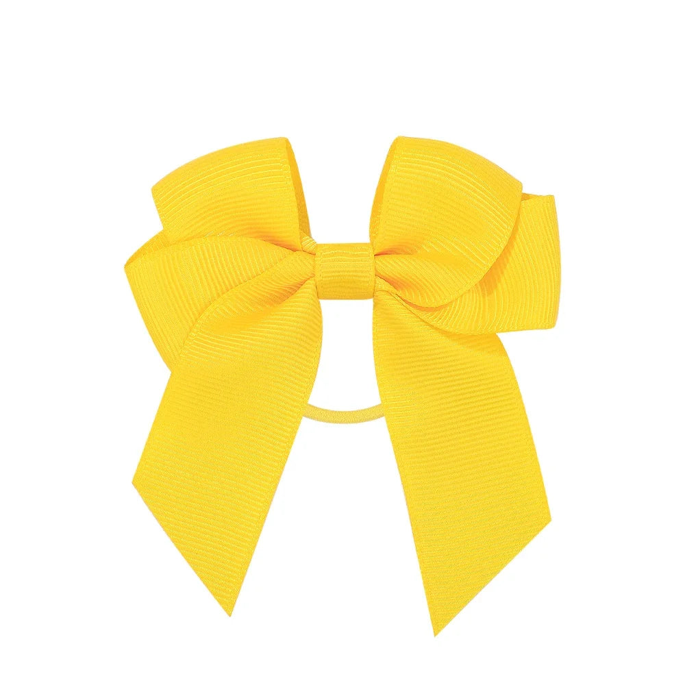 3.15inches Solid Color Hair Ribbon Hair Band for Girls Toddler Cheer Up Bows Head Rope Kids Headwear Ponytail Hair Accessories