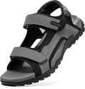 FitVille Mens Sandal Wide Toe Box Walking Athletic Sandals For Men With Arch Support Cushion Slip-Resistant Beach Sandals
