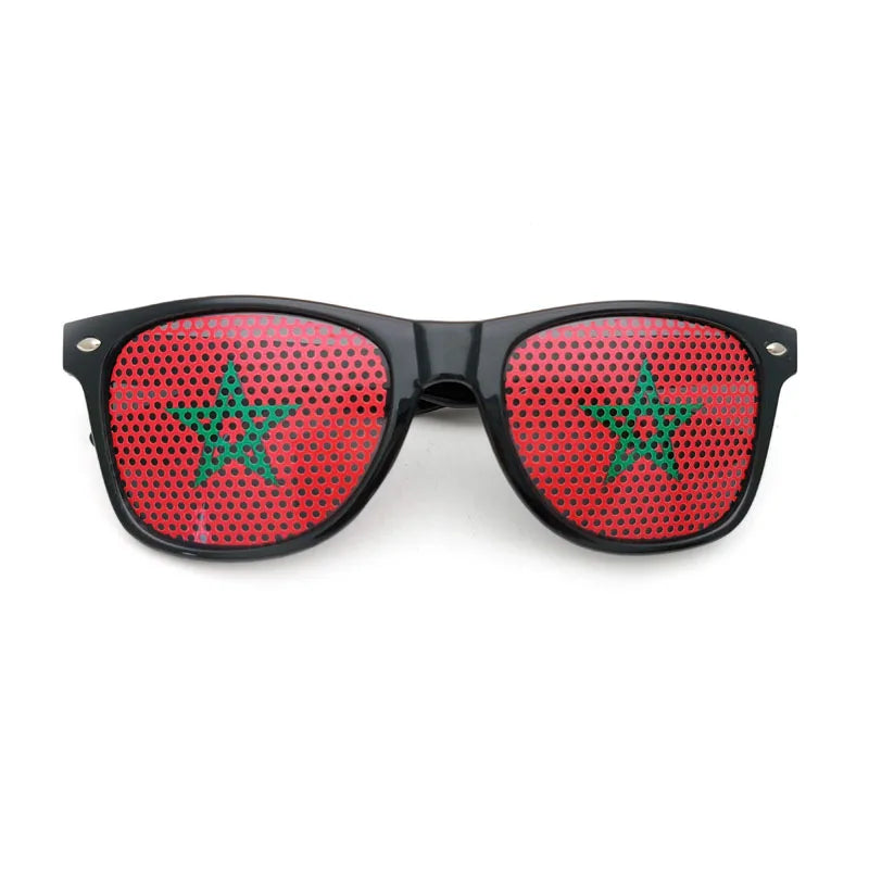 New Unisex Black Frame 42 Countries Flag Sun Glasses Decorative Spectacles Eyeglasses Frames for Party Women Men Sunglasses