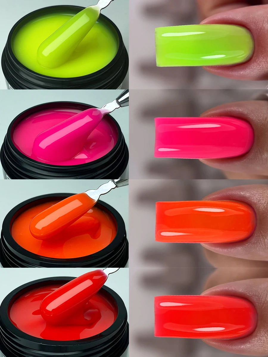 Jillnails Dusty Pink Nude Gel Nail Builder 50G Burgundy Shimmer Builder UV Gel for Nails Extension