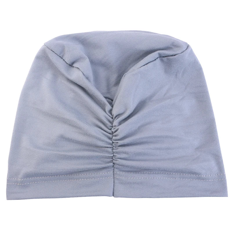 Women Stretchy Turban Hat bow headband hat Soft headscarf fashionable Muslim hat high-quality new Head Scarf