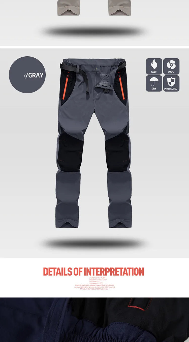 Tactical Waterproof Cargo Pants Men Summer Quick Dry Long Trousers Male Outdoor Sport Trekking Camping Fishing Pants Size M-4XL