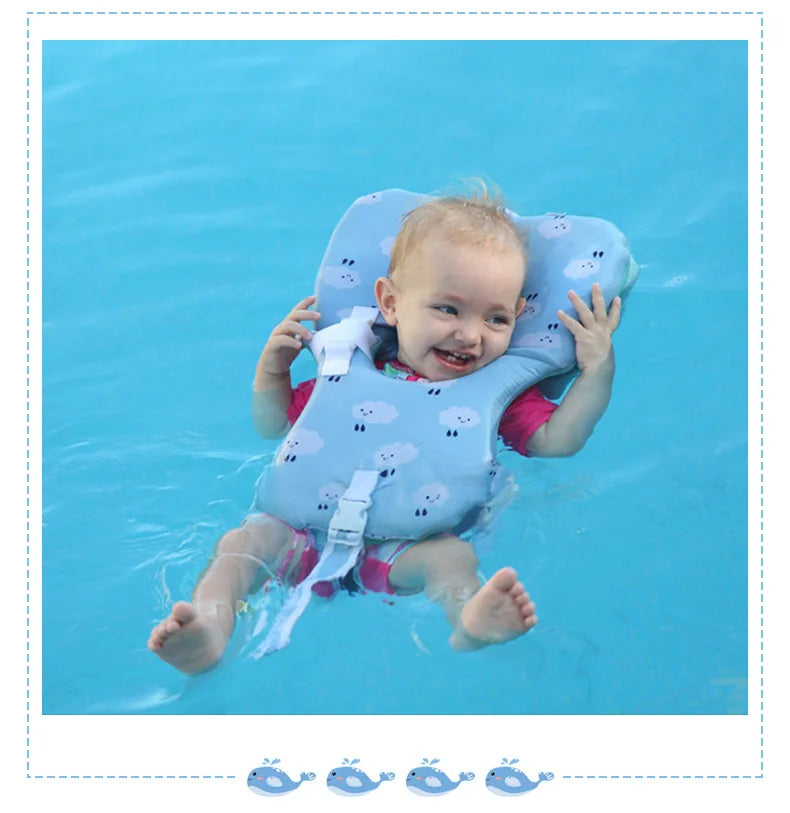 Newborn non inflatable buoyancy swim vest Professional baby neck protection swimming vest Anti rollover baby buoyancy swimsuit