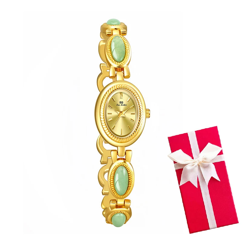 Women Bracelet Watches For Ladies Wrist Watches 2025 Top Brand Luxury relogio feminino Gold Oval Rhinestone dropshipping Fashion