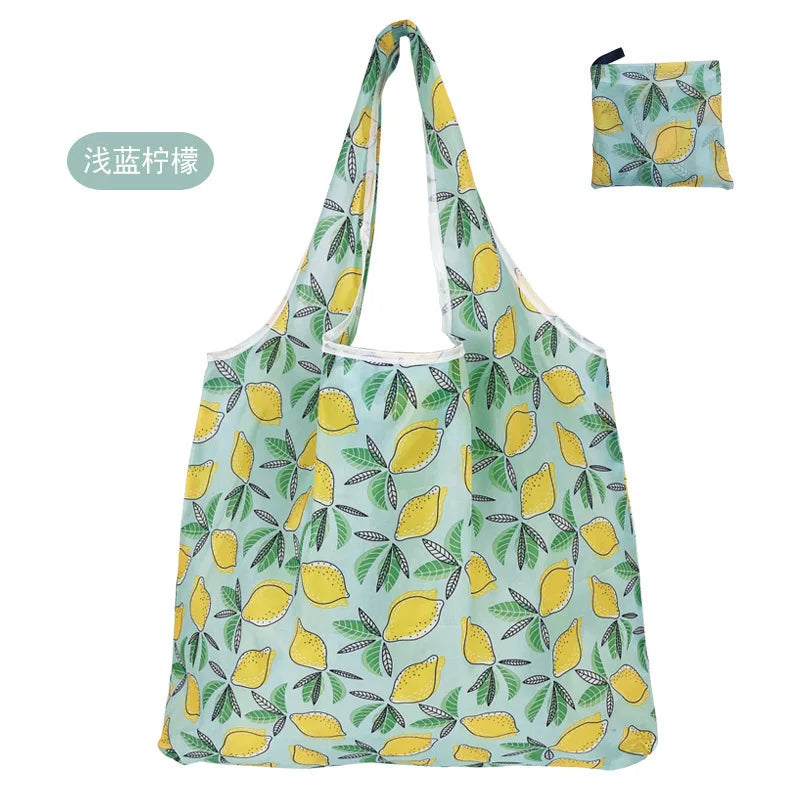 Large Reusable Shopping Bag for Women Shopper Tote Folding Bag Eco-Friendly Reusable Foldable Grocery Case Handbags Storage Bags
