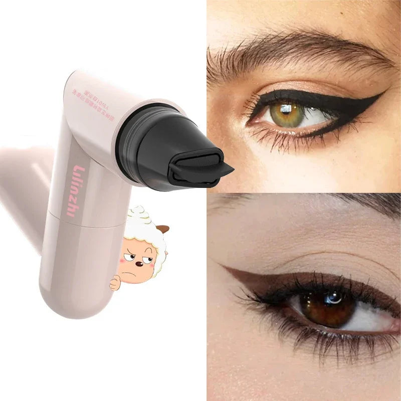 Dual-Head Rotatable Eyeliner Stamp Integrated Waterproof Long Wear Wing Stencil DIY Liquid Eye Liner Pen Fast Drying Makeup