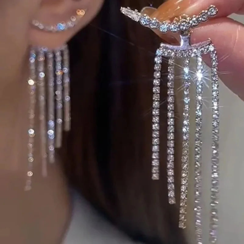 New Sweet Cool Wind Love Tassel Star Earrings Women Design Senior Sense of Fashion Personality Earring Party Jewelry Gifts 2023