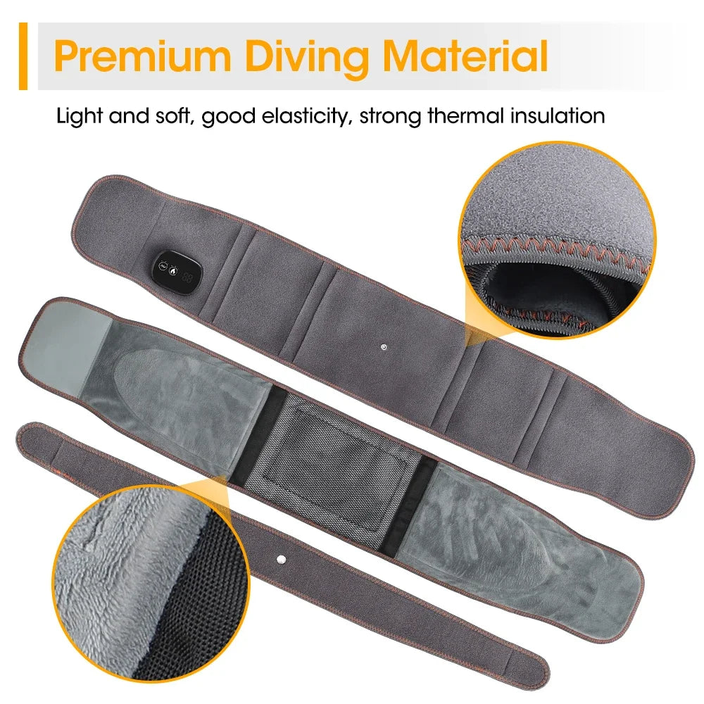 New Upgrade Electric Heating Waist Massager Support Belt Vibration Hot Compress Brace Belt Back Relax 3 Gears Adjustment