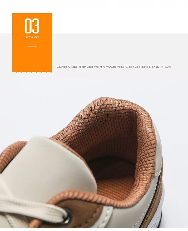 Pu Leather Men Shoes Sneakers Trend Casual Skateboarding Shoes Male Sneakers Non-slip Footwear Men Vulcanized Shoes Men Sneaker