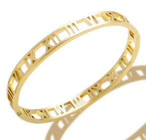 Stainless Steel Crystal Bracelet Bangle – Elegant 3-Stone Fashion Jewelry