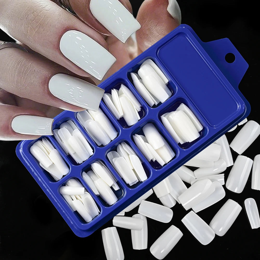 120Pcs Red Short Square Fake Nails Summer Glossy Full Cover Press on Nailtip Acrylic False Fingertip for Women Mother's Day Gift