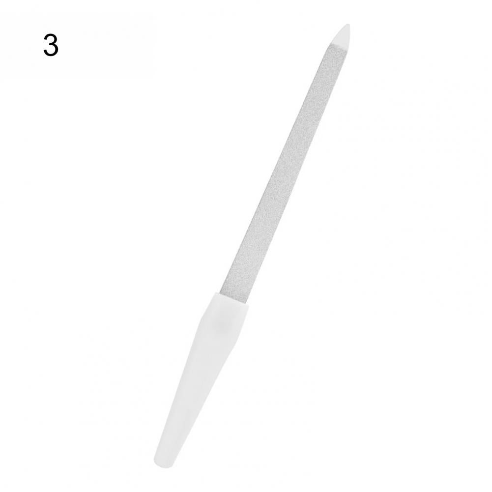 Durable Manicure File Lightweight Dual Use Stainless Steel Beauty Nail File Nail Care Tool Cuticle Pusher Nails Art Tools