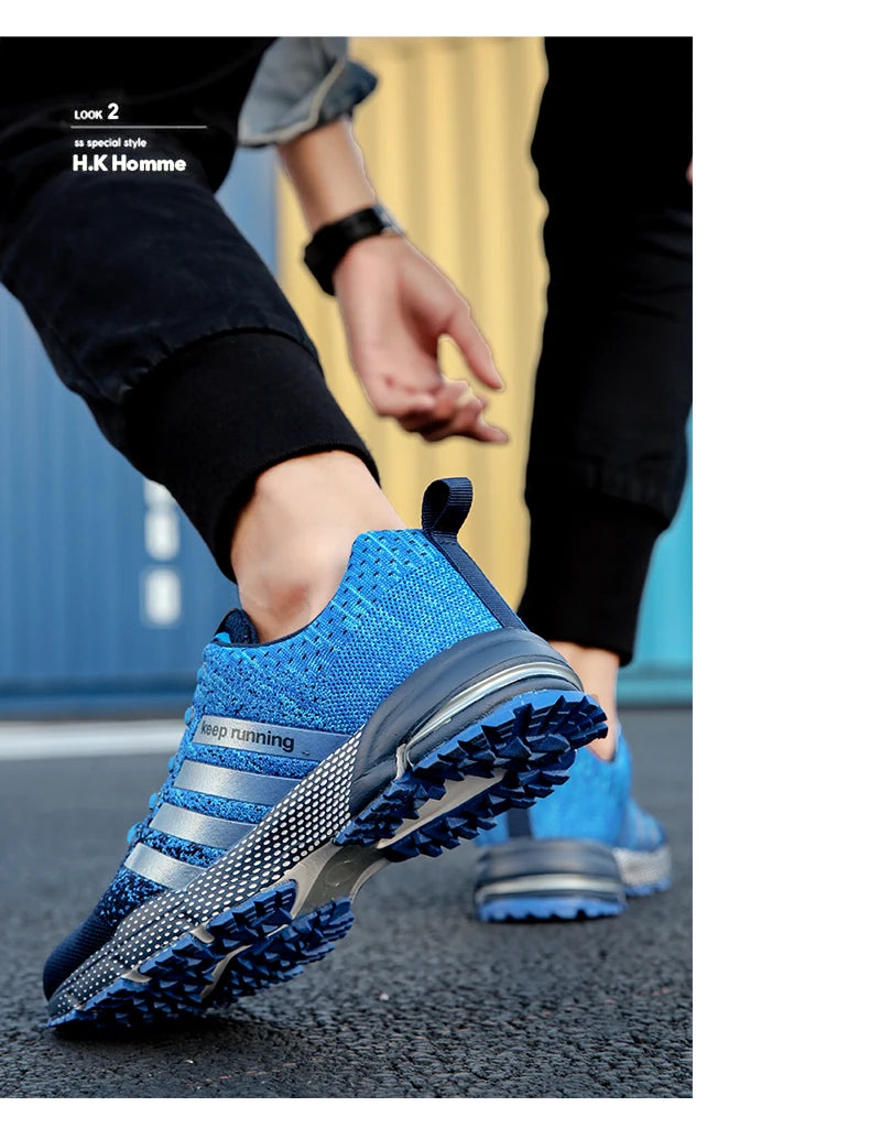 Men Shoes Comfortable Non-Slip Stable Shock Absorption Light Couple Shoes and Men's Sneakers Mesh Breathable Casual Basket Homme