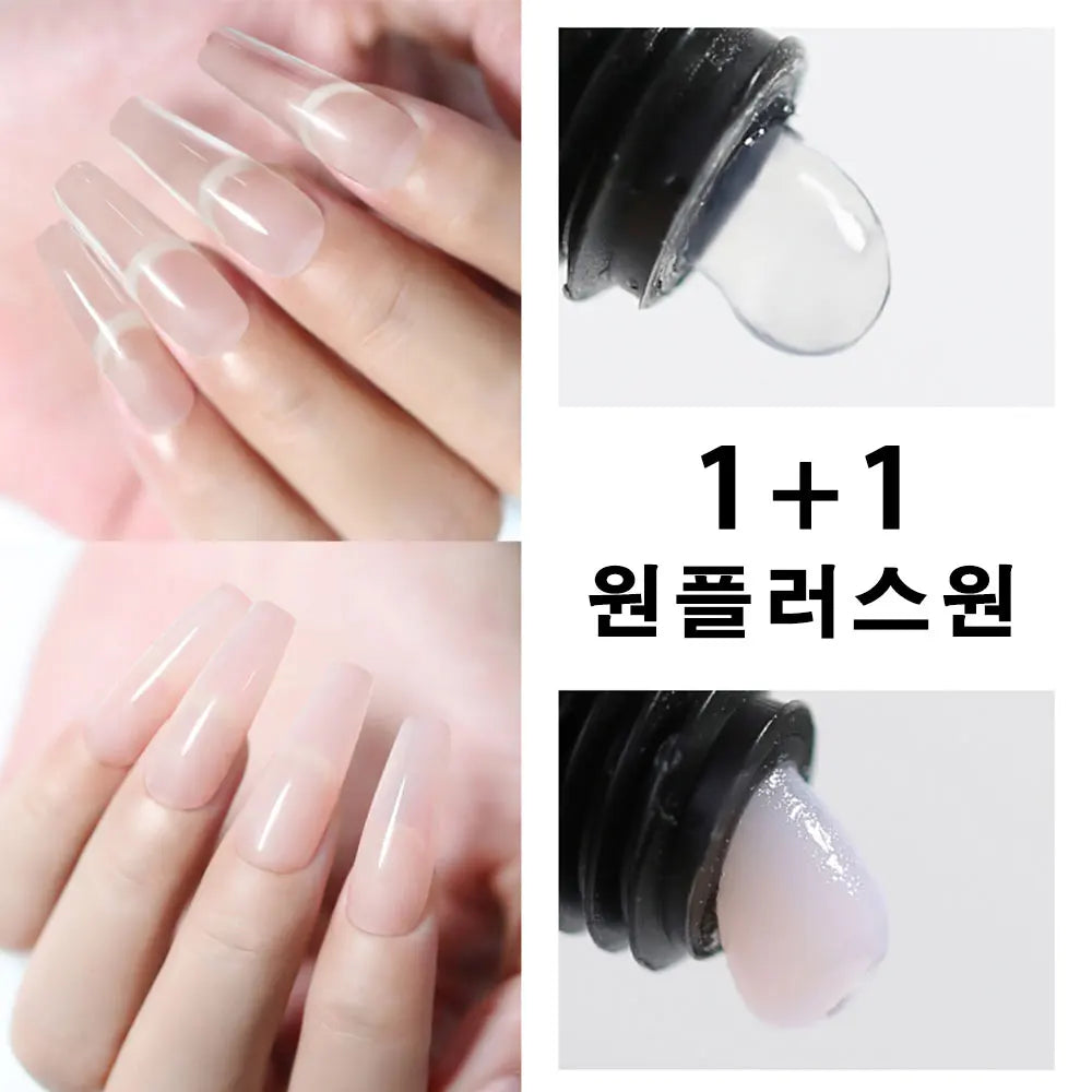 Arte Clavo 2pcs/Set 15ml Jelly Nail Extension Gel Pink White Clear Quick Building UV LED Gel Nails Finger Extensions Nail Art