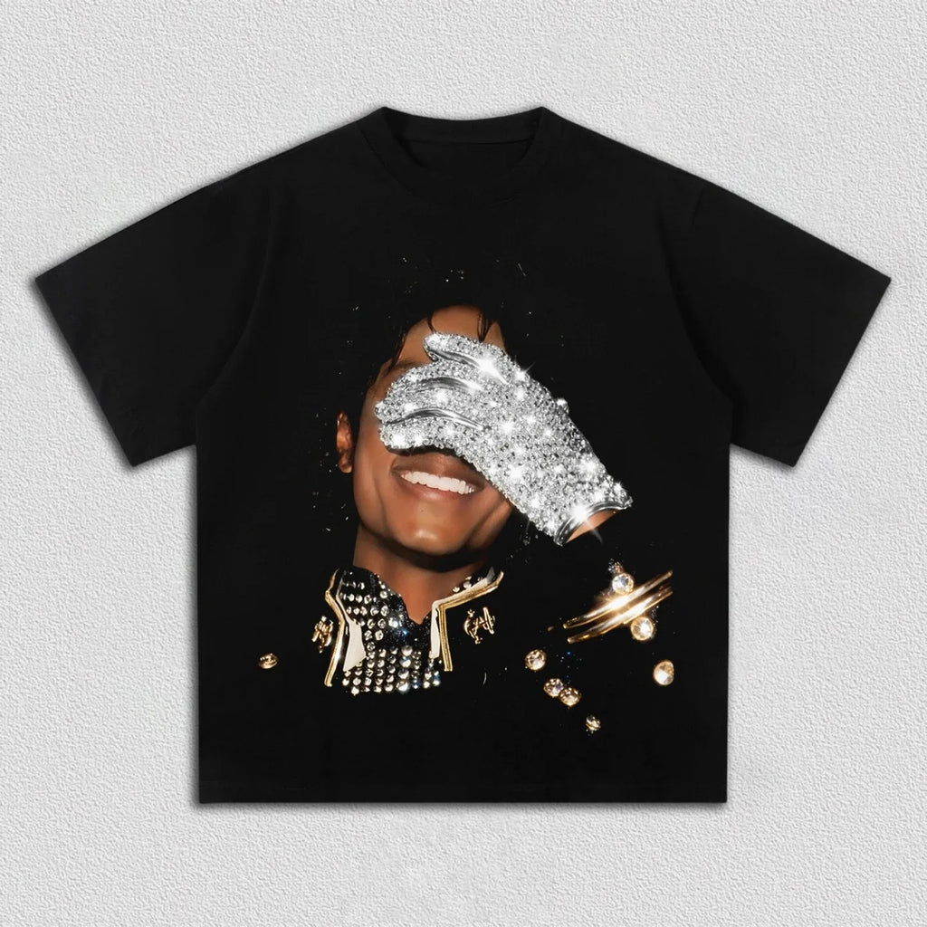 Hot Salute To Michael Jackson MJ Graphic Print T-Shirt Women Men O-neck Cotton Casual Oversized Top Streetwear Summer New Tee