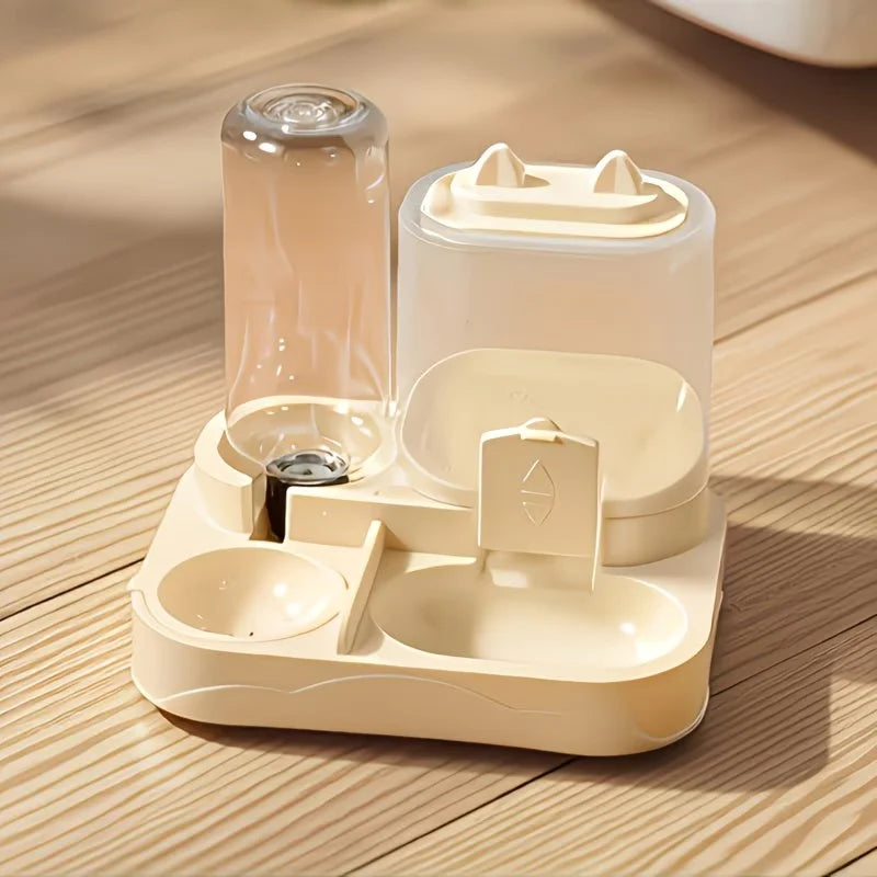 2-in-1 Large Pet Feeder & Water Dispenser – Food & Water Bowl Combo