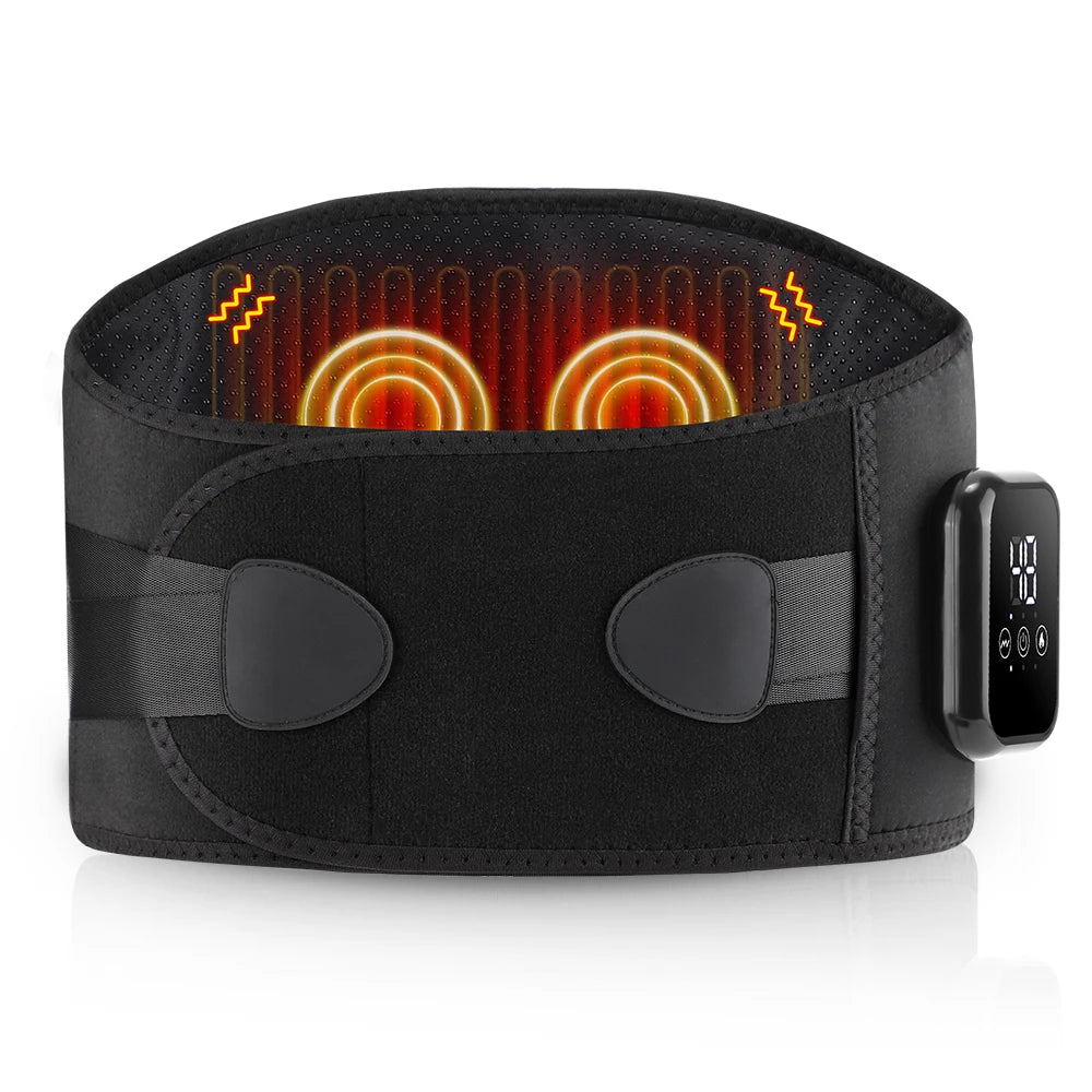 New Upgrade Electric Heating Waist Massager Support Belt Vibration Hot Compress Brace Belt Back Relax 3 Gears Adjustment