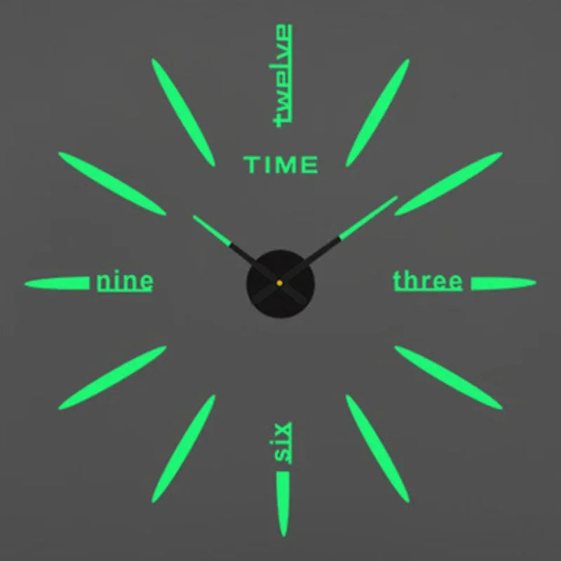 New Modern Design Large Wall Clock 3D DIY Quartz Clocks Fashion Watches Acrylic Mirror Stickers Living Room Home Decor Horloge