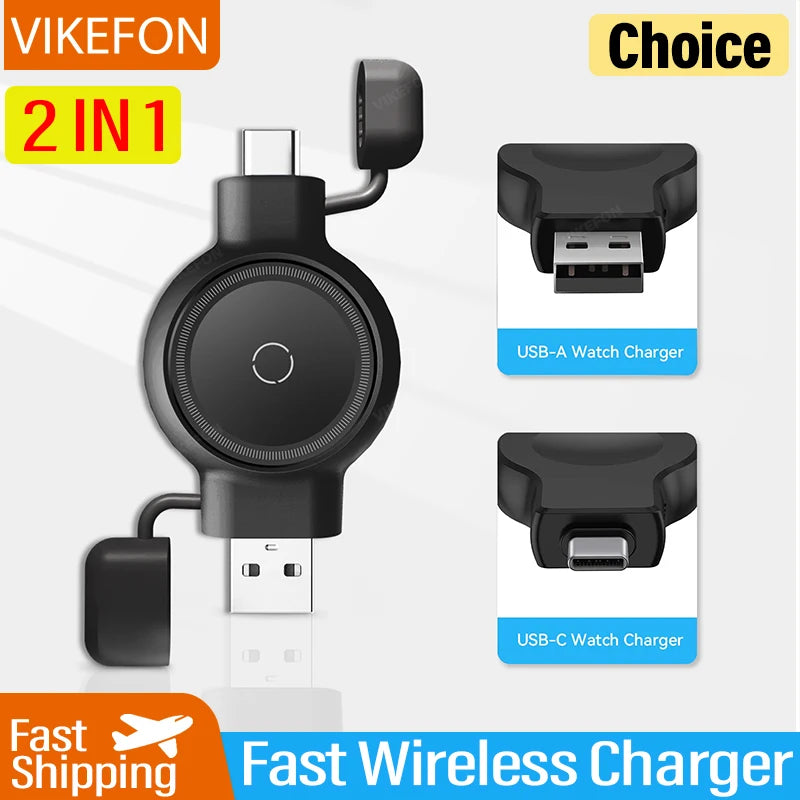 Fast Magnetic Wireless Charger For Apple Watch 8 7 6 5 4 3 SE Ultra 2 IWatch Dock Adapter Chargers Portable USB Charging Station