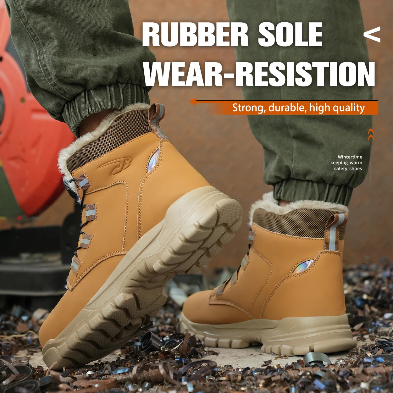 comfortable safety shoes for men high waterproof work shoes non-slip safety boots rubber outsole working sneakers with metal toe