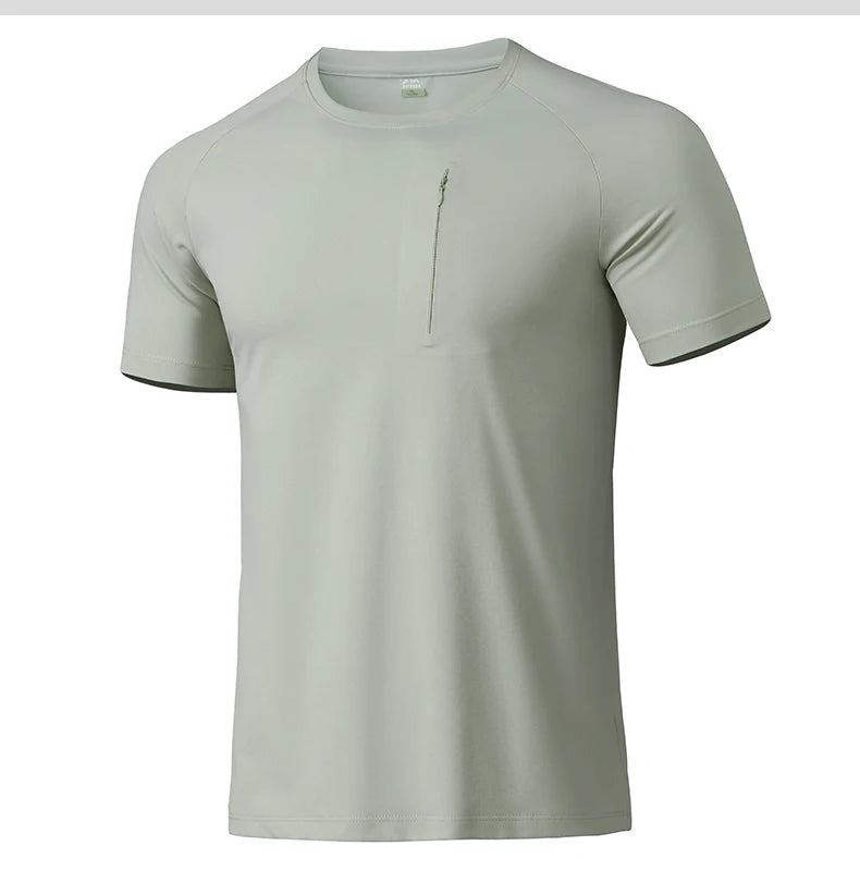 EUMERGX Hiking Short Sleeve T-Shirt For Men Outdoor Quick Dry Functional Cool T-Shirt Camping Climbing Trekking Short Sleeve Tee