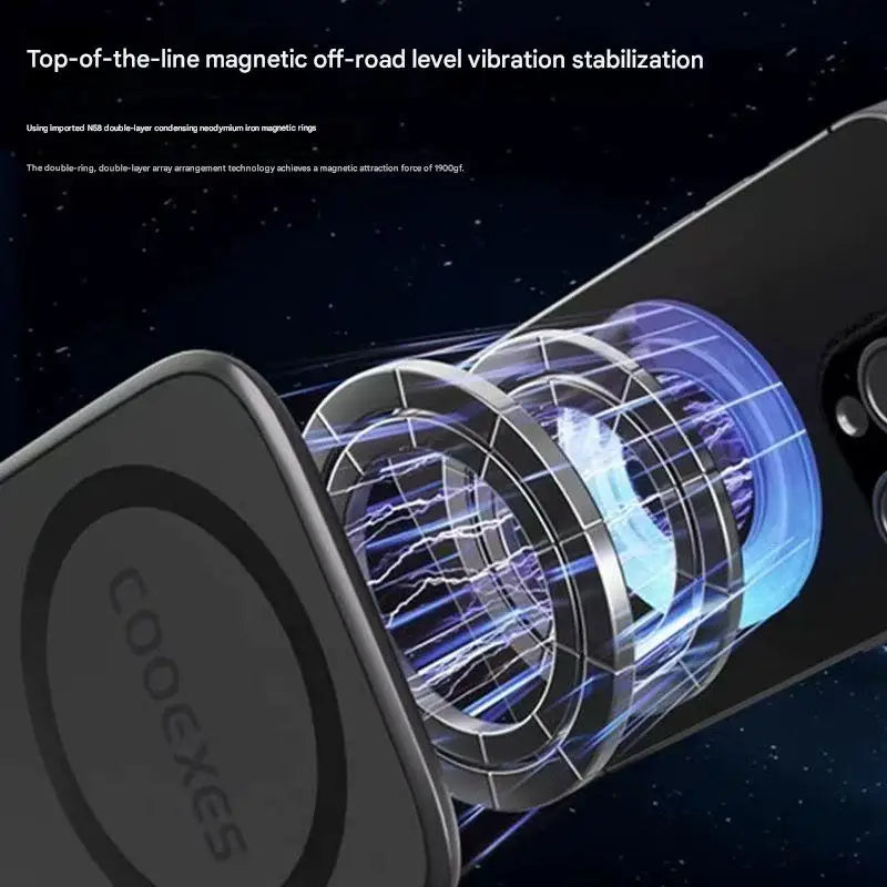 Ultra-thin magnetic phone holder with strong magnetic attraction, does not obstruct the view, foldable design, car phone holder