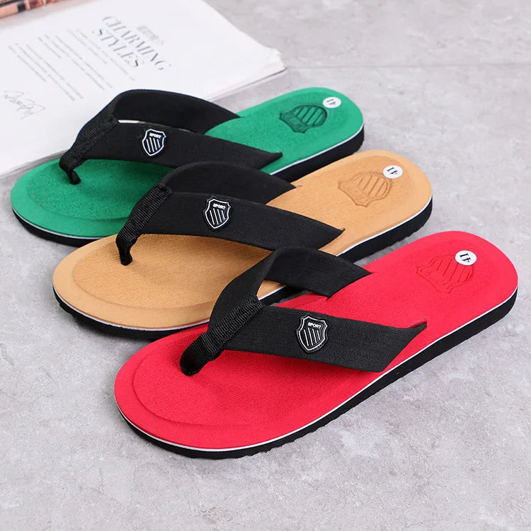High Quality Summer Slippers Men Flip Flops Beach Sandals Non-Slip Casual Flat Shoes Slippers Indoor Shoes Men Outdoor Slides