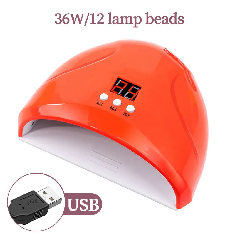 LULAA Portable Nail Lamp Professional Fast Curing Nail Dryer  UV LED Nail Light for Acrylic nails Gel polish Travel Home
