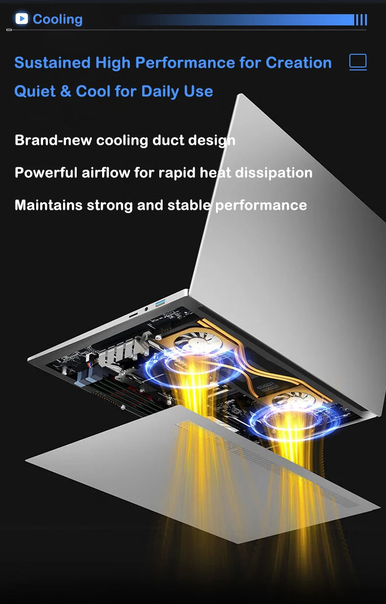 2026 New Core i7 8650U Windows 11 Pro Laptop 32GB RAM 2TB SSD for Gaming Office Studio High-Speed Notebook 5000mAh