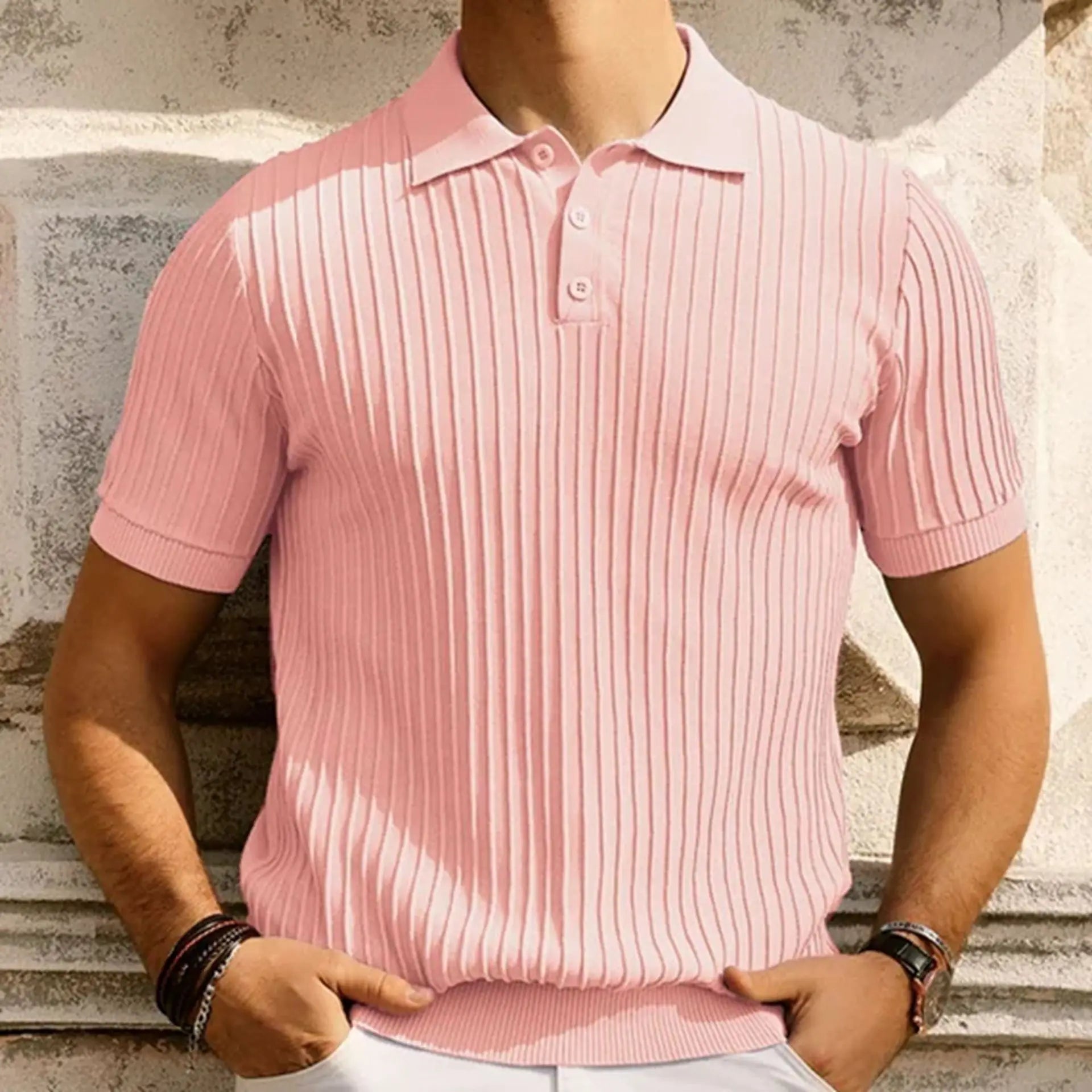 High End Jacquard Striped Polo Shirts For Men Short Sleeve Elastic Summer Quality Viscose Knitted Smart Casual Camisas De Hombre