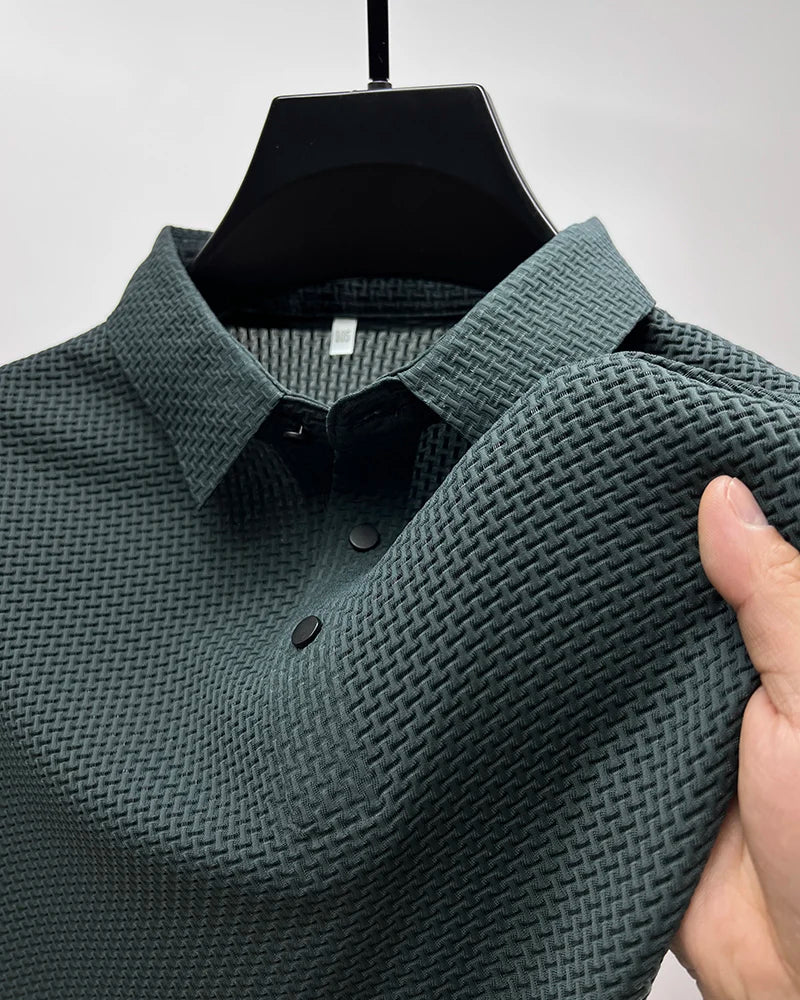2023 M-4XL Summer New Men's Short Sleeve T-shirt Cool and Breathable POLO Shirt Business Casual Sweat-absorbing Top