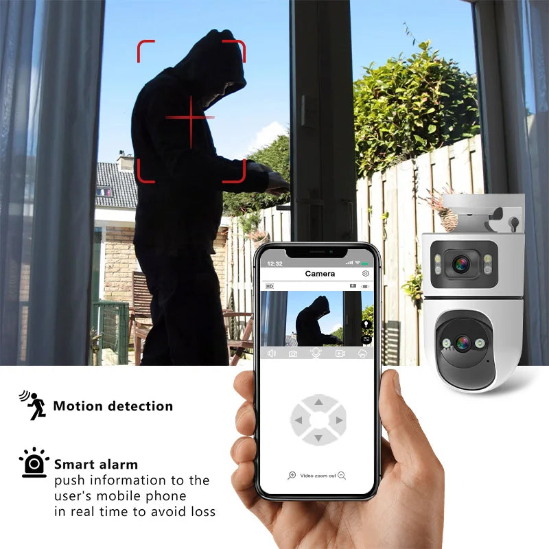 SZSINOCAM WiFi Pan-Tilt Outdoor Wireless IP Camera HD Video Surveillance Camera with Wired Version 24-Hour Standby