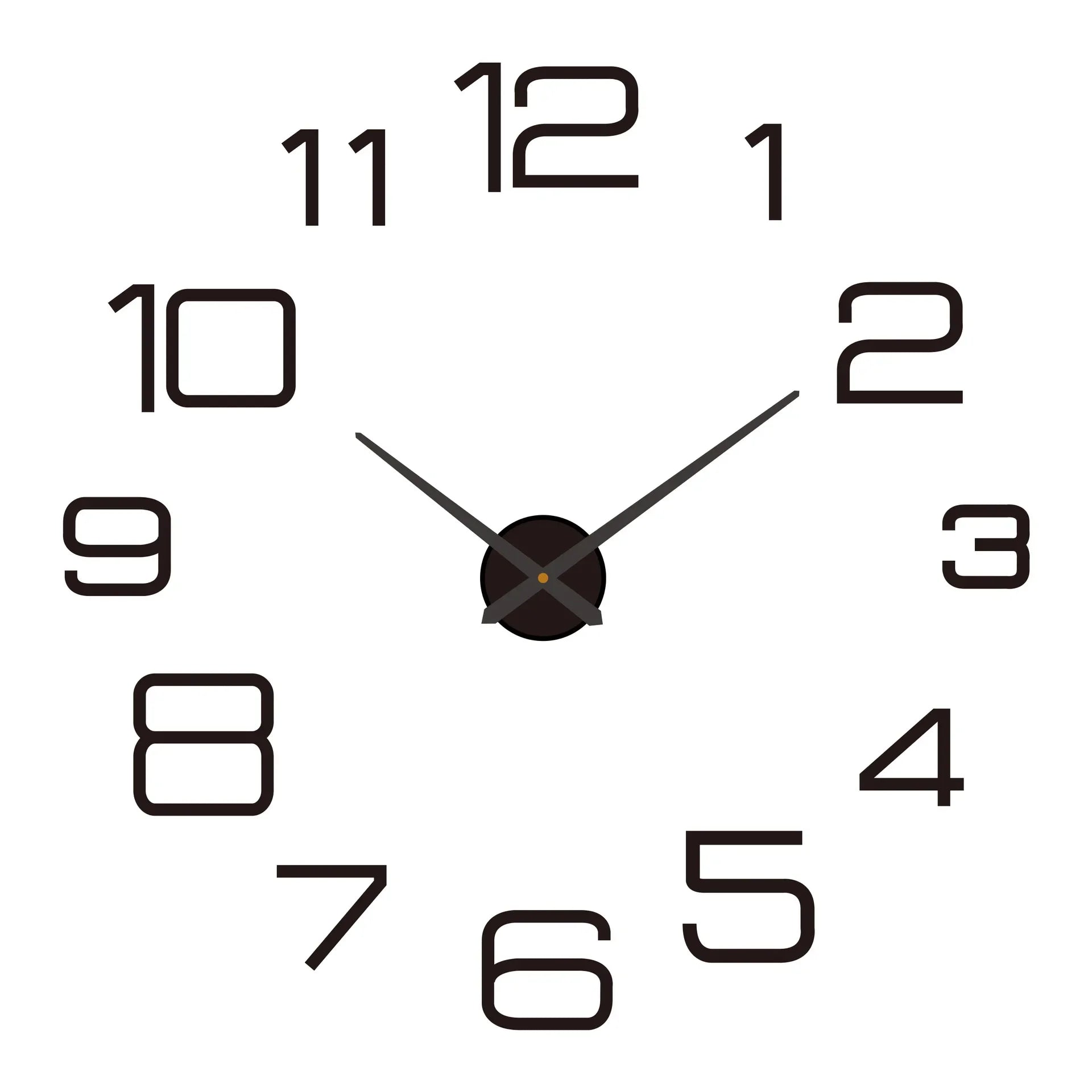 New Modern Design Large Wall Clock 3D DIY Quartz Clocks Fashion Watches Acrylic Mirror Stickers Living Room Home Decor Horloge
