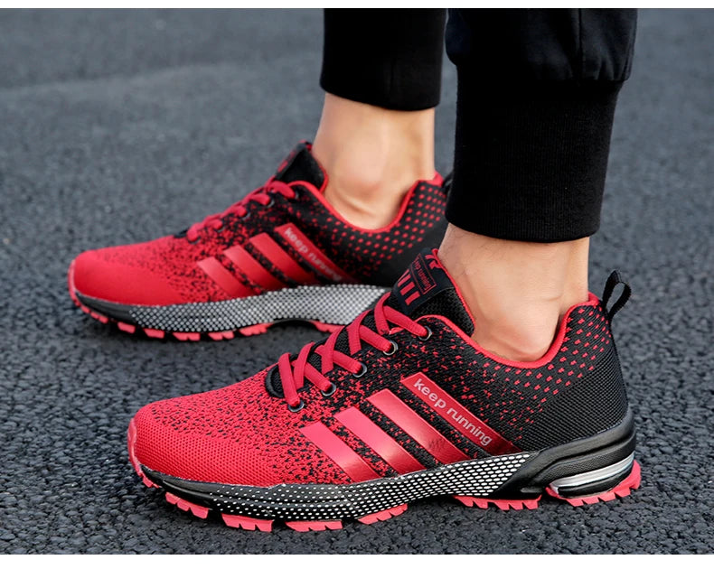Men Shoes Comfortable Non-Slip Stable Shock Absorption Light Couple Shoes and Men's Sneakers Mesh Breathable Casual Basket Homme