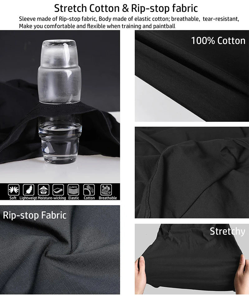 Summer Short Sleeve Combat Shirt Men 1/4 Zipper Cotton Tactical T Shirt Navy Blue Outdoor Shirts With Zipper Pocket