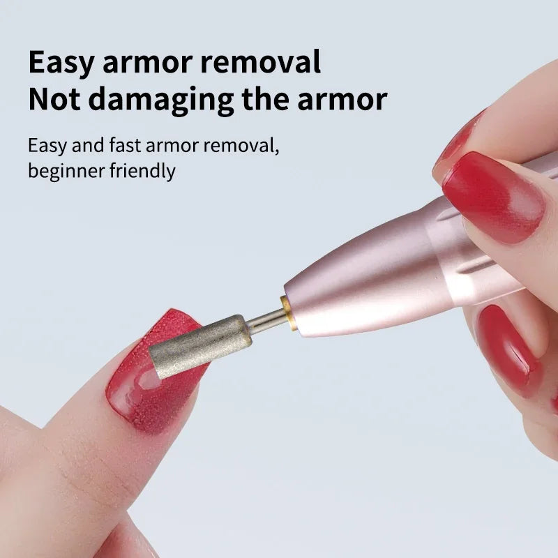 32-Speed Electric Nail Drill Machine with Digital Display & Reversible Rotation for Manicure/Pedicure, Professional Rose Gold Na