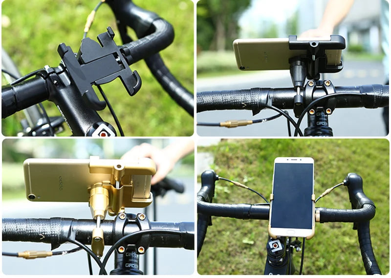 Motorcycle Mobile Phone Holder for iPhone Xiaomi Universal Rearview Mirror Handlebar Holder Bicycle Cycling Aluminum Alloy Stand