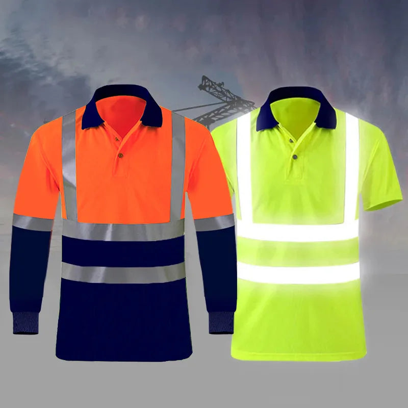 Safety Reflective T shirts High quality Working T-shirt with Reflection Tapes Road Construction Security Tops