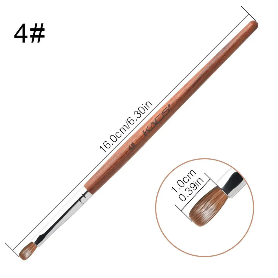Pincel Profesional para Uñas Acrílicas KADS – Kolinsky Sable UV Gel
