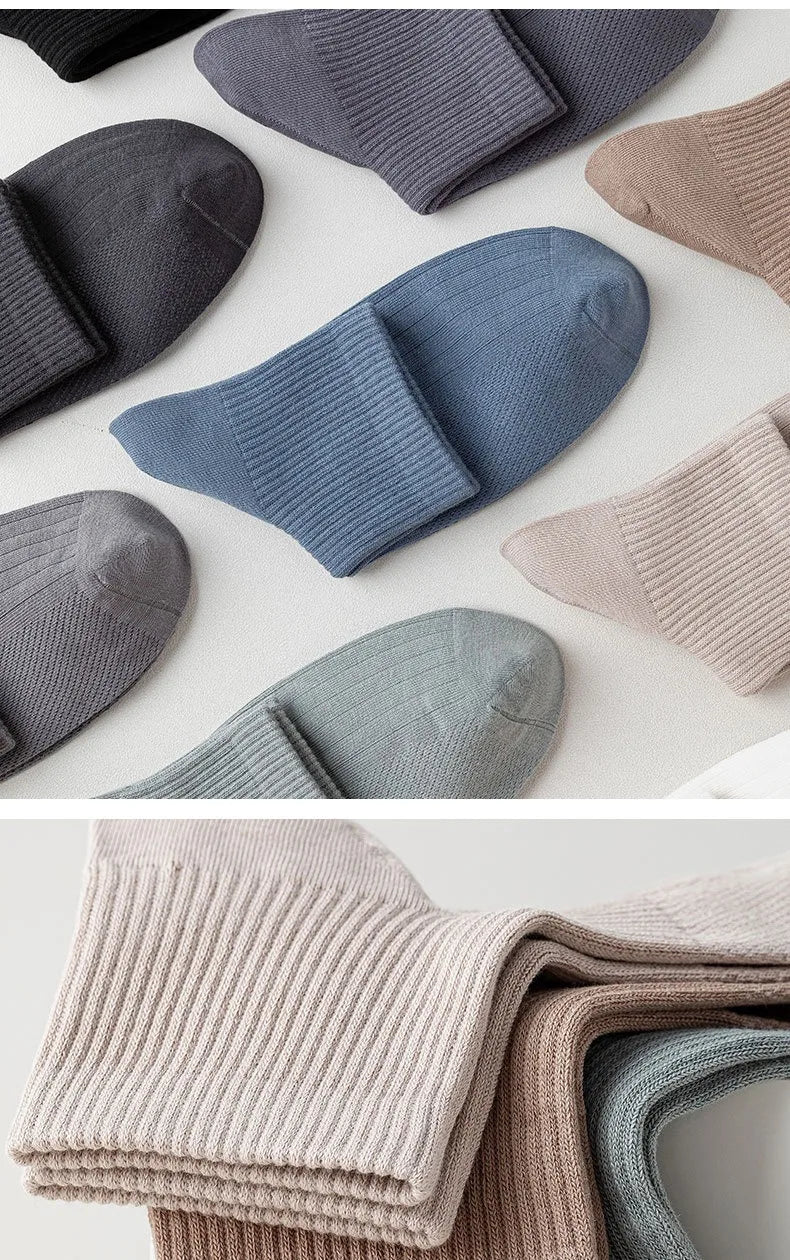 1/3 Pairs Men's Cotton Antibacterial No-Show Socks - Summer Thin Moisture-Wicking Breathable Sports Ankle Socks
