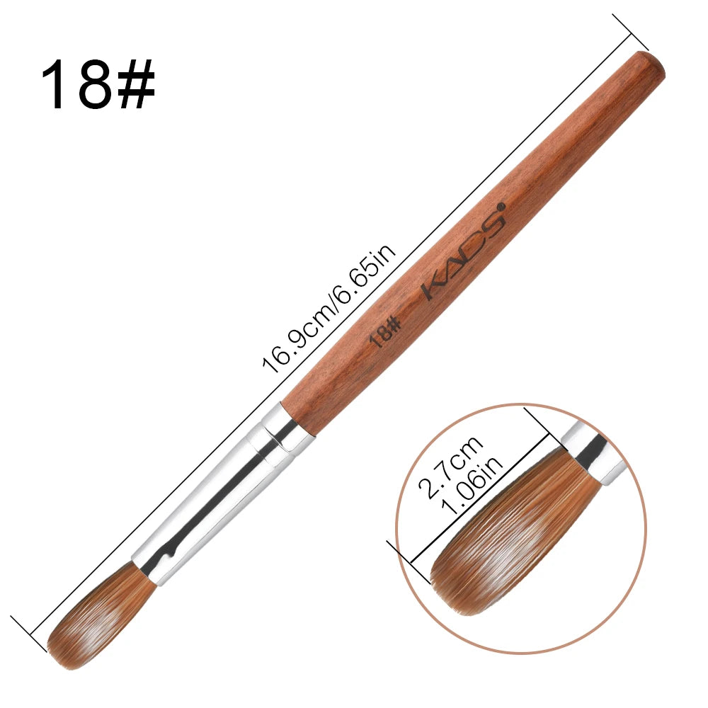 Pincel Profesional para Uñas Acrílicas KADS – Kolinsky Sable UV Gel
