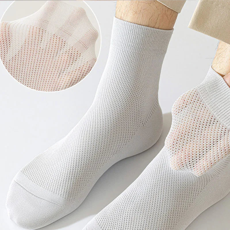 3pairs Men's Odor-Resistant and Sweat-Absorbing Mid-Calf Socks Fashion High Quality Breathable Ankle Sock Solid Color Sports Sox