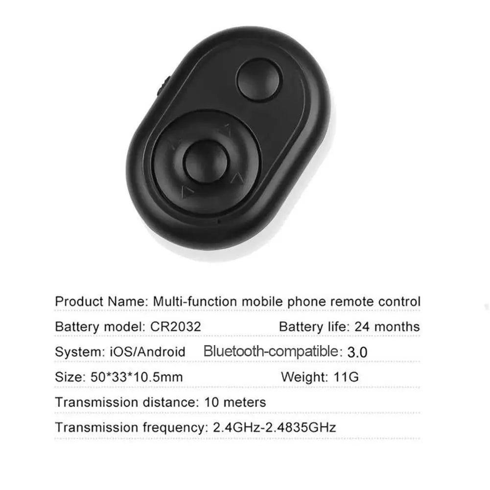 Bluetooth Camera Remote Control for iOS/Android Phones Click Photos & Videos, Mini Wireless Phone Mobile e-Book Page Turner