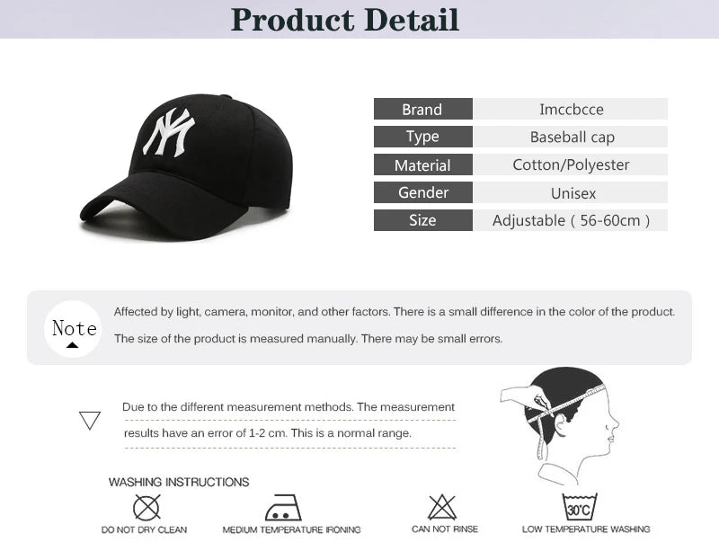 Outdoor Sport Letter MY Embroidered Baseball Caps Men Women Snapback Cap Spring And Summer Fashion Female Hip Hop Visor Sun Hats