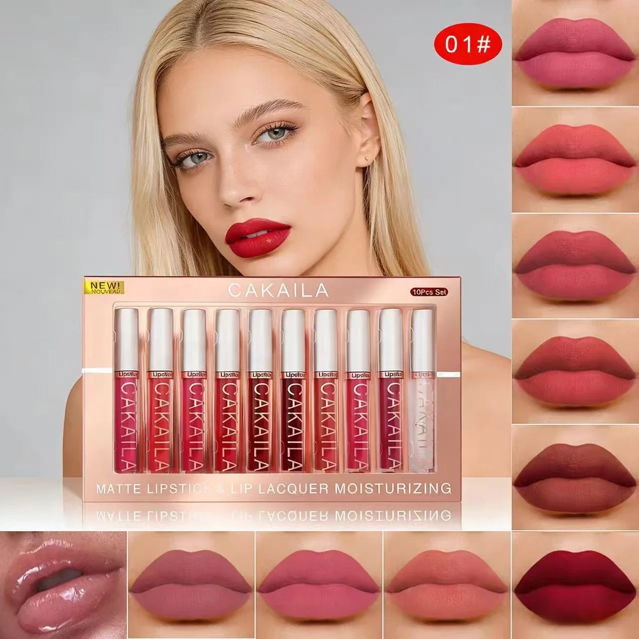 Matte Liquid Lipstick & Lip Oil Set – 10pc Waterproof Velvet Lip Gloss