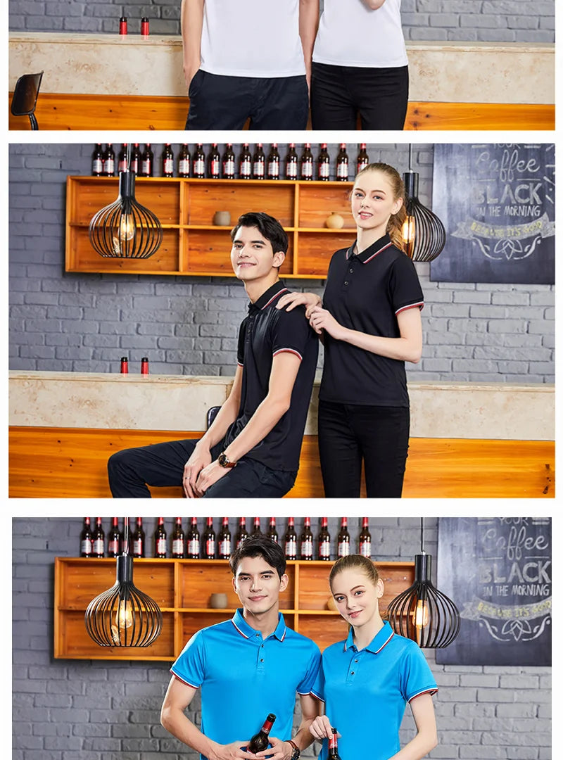 Cross Border Short Sleeved Polo From Europe Popular Summer Casual Lapel Large Size High-Quality Business Office Uniforms