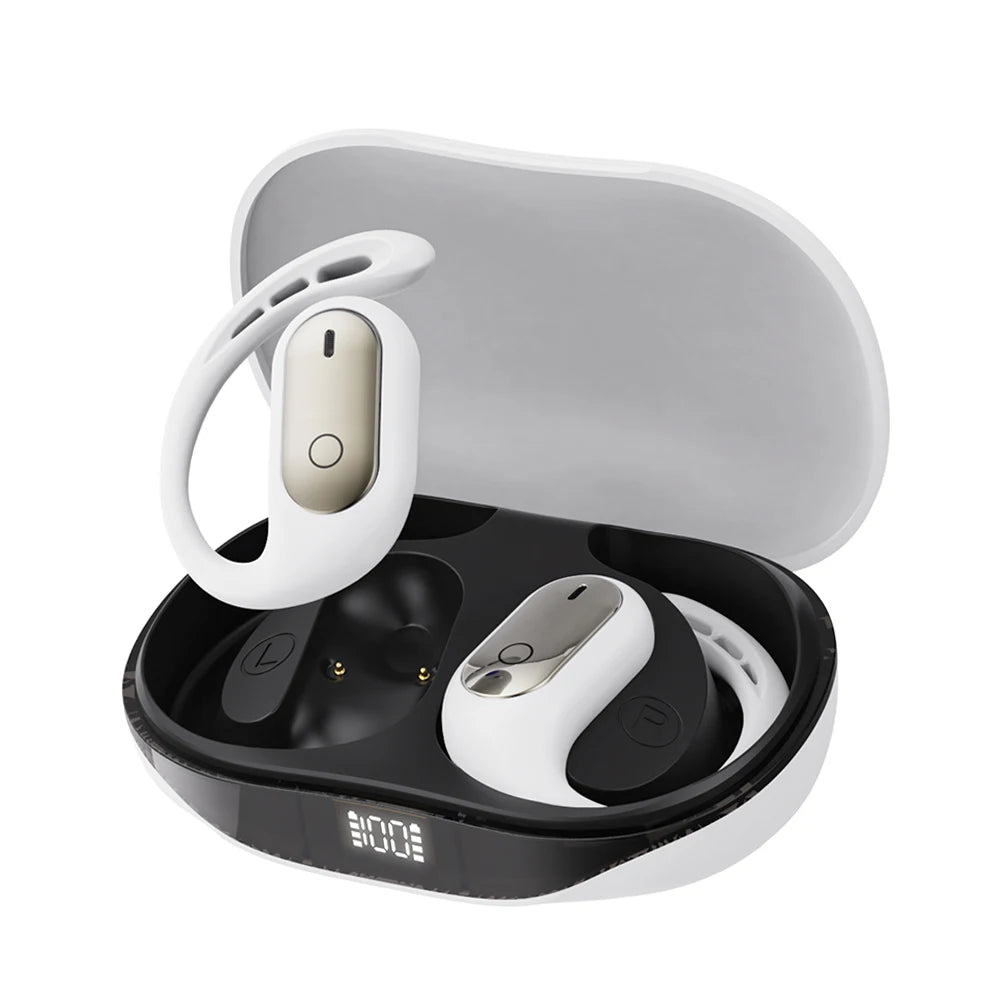 AI Translation Earphones Bluetooth-Compatible 5.4 Real Time Translator Earbuds Waterproof Touch Screen Open Ear Headphones