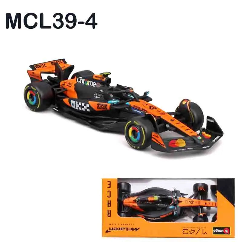 Bburago 1: 43 McLaren 2024 MCL38 Miami GP Formula Racing Alloy Car Model Toy