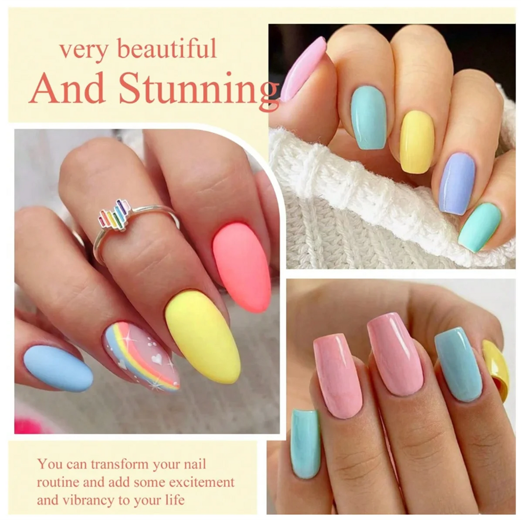 6pcs Gel Nail Polish Set HEMA TPO FREE Semi Permanent Soak Off UV Gel Varnish Nail Art Decoration Summer Nails DIY Nail Supplies